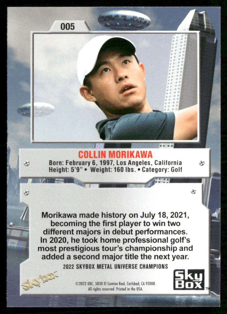 Collin Morikawa 2022 SkyBox Metal Universe Champions #005