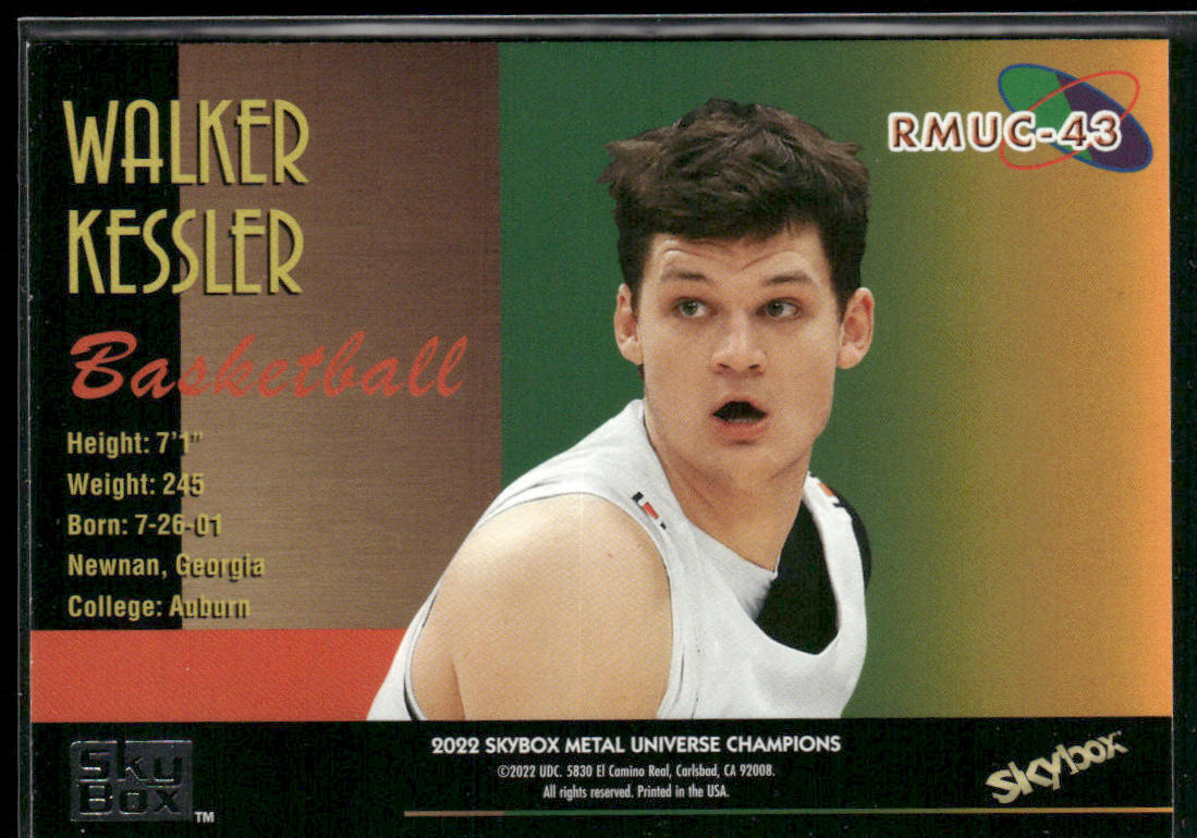 Walker Kessler 2022 SkyBox Metal Universe Champions #072