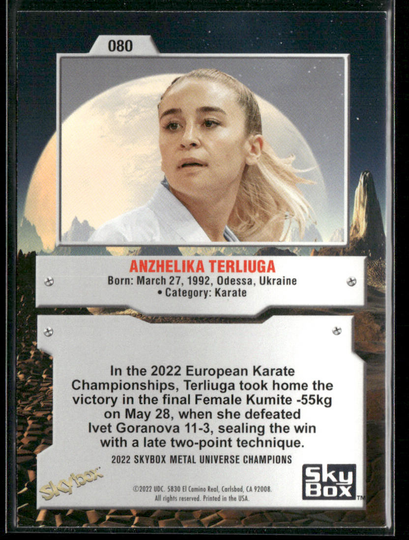 Anzhelika Terliuga 2022 SkyBox Metal Universe Champions Spectrum #080