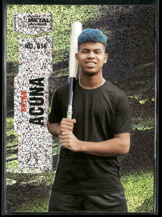 Bryan Acuna 2022 SkyBox Metal Universe Champions Silver Dots #016 SN