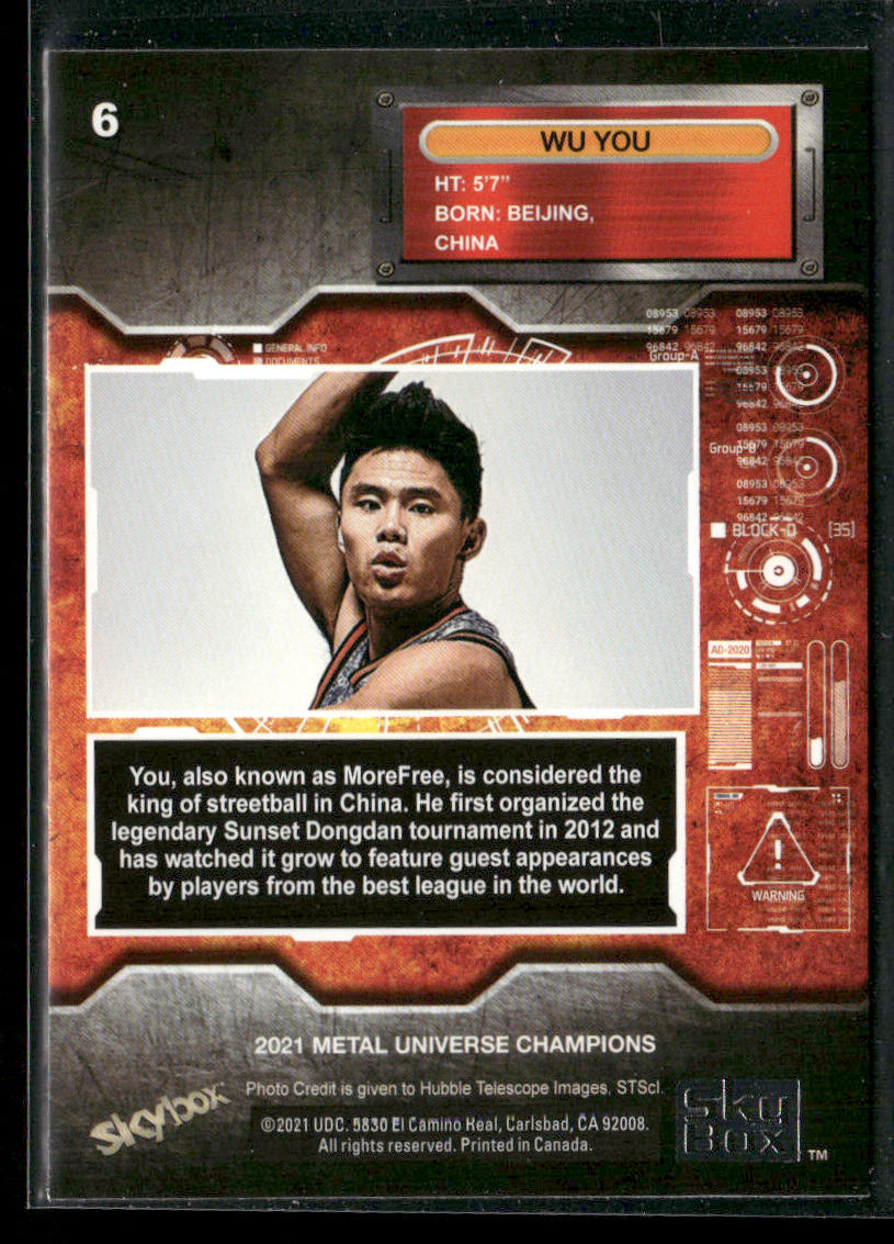 Wu You 2021 SkyBox Metal Universe Champions #6