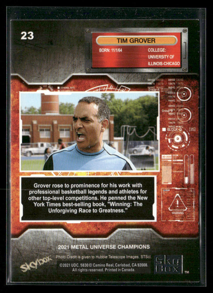 Tim Grover 2021 SkyBox Metal Universe Champions #23 New York Mets