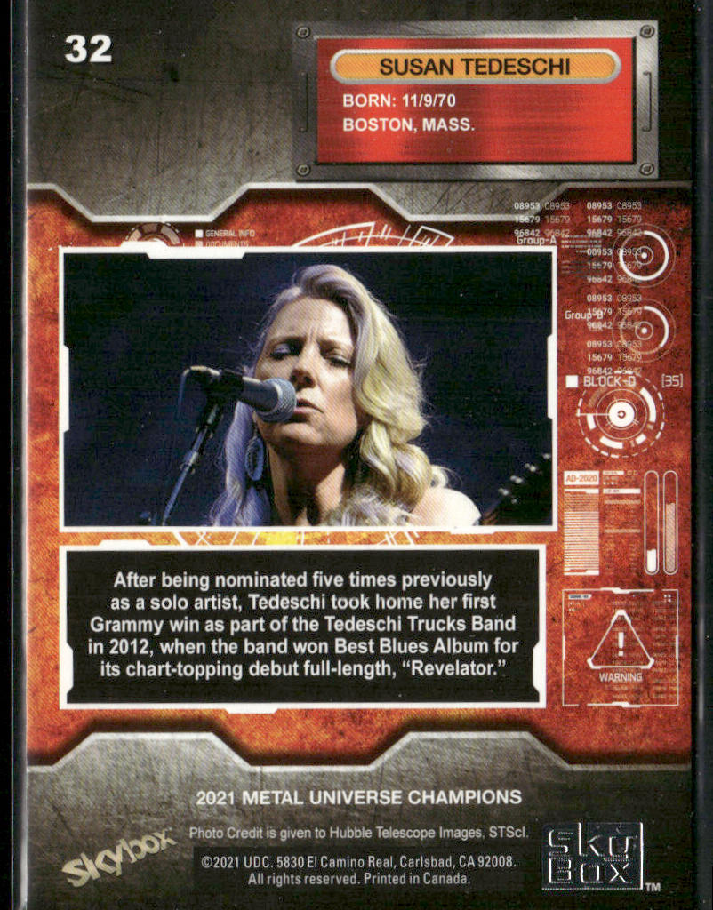 Susan Tedeschi 2021 SkyBox Metal Universe Champions #32
