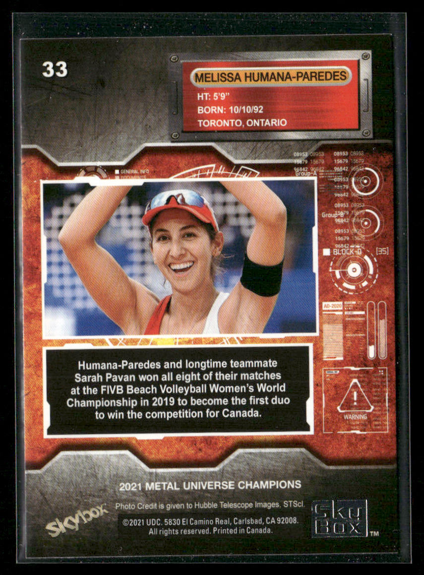 Melissa Humana-Paredes 2021 SkyBox Metal Universe Champions #33