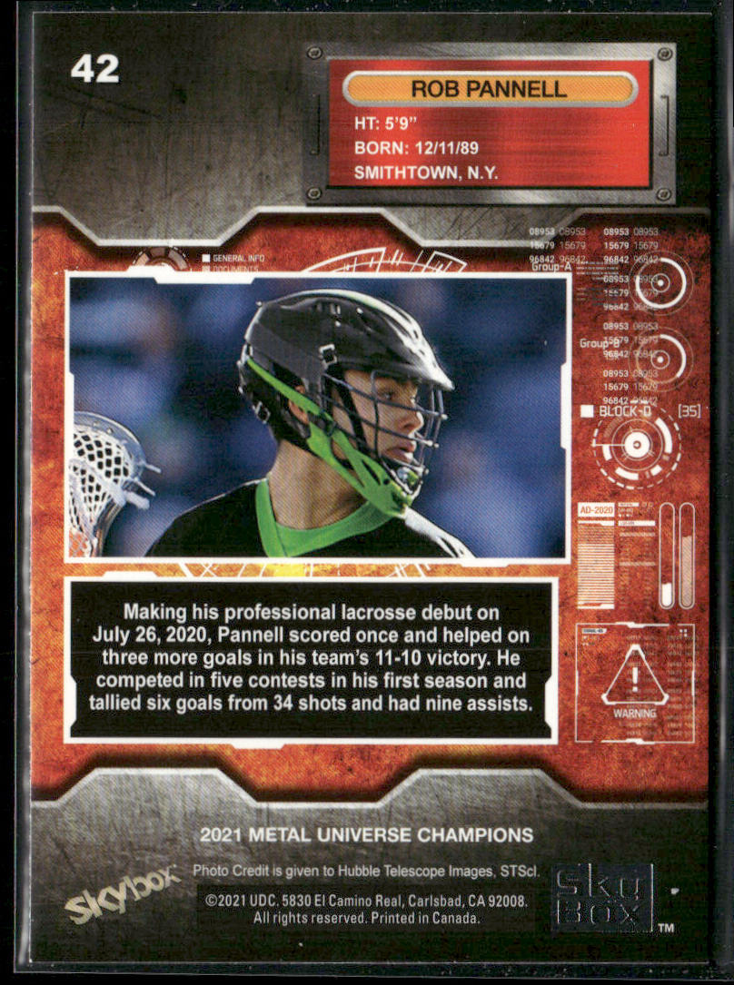 Rob Pannell 2021 SkyBox Metal Universe Champions #42