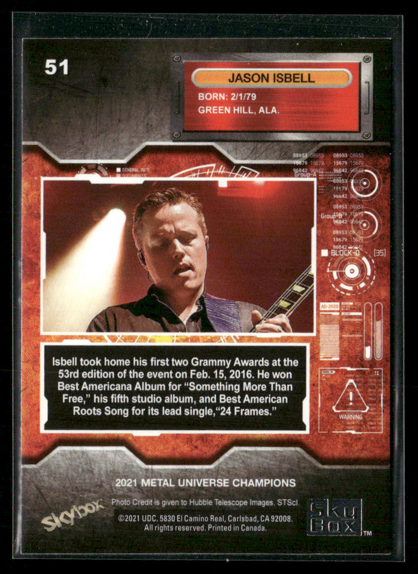 Jason Isbell 2021 SkyBox Metal Universe Champions #51