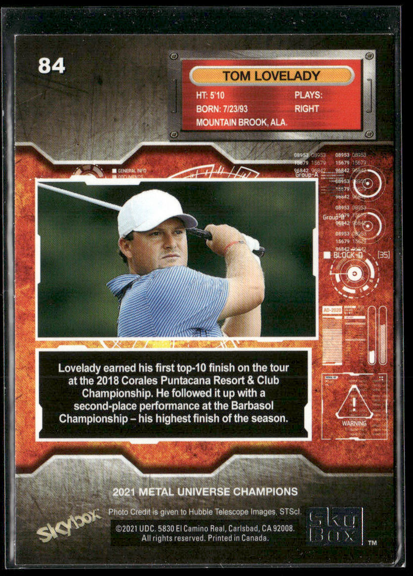 Tom Lovelady 2021 SkyBox Metal Universe Champions #84