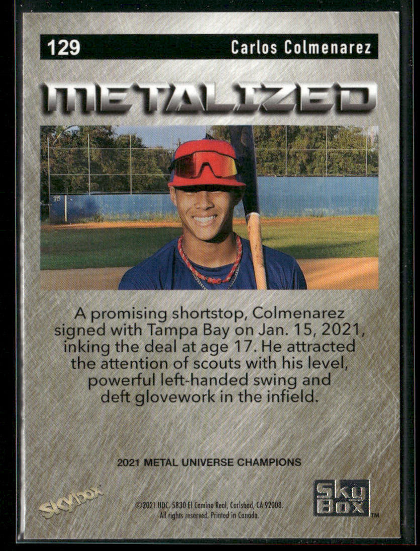 Carlos Colmenarez 2021 SkyBox Metal Universe Champions #129