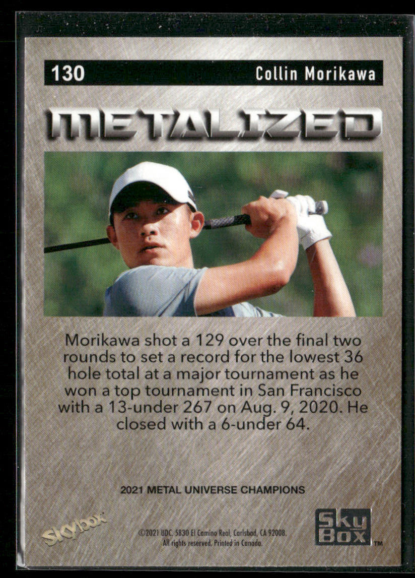 Collin Morikawa 2021 SkyBox Metal Universe Champions Copper #130