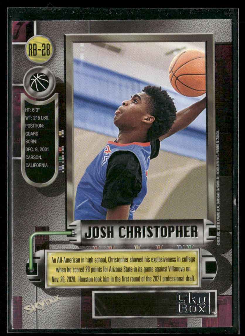 Josh Christopher 2021 SkyBox Metal Universe Champions 1997-98 Retro #RB-28