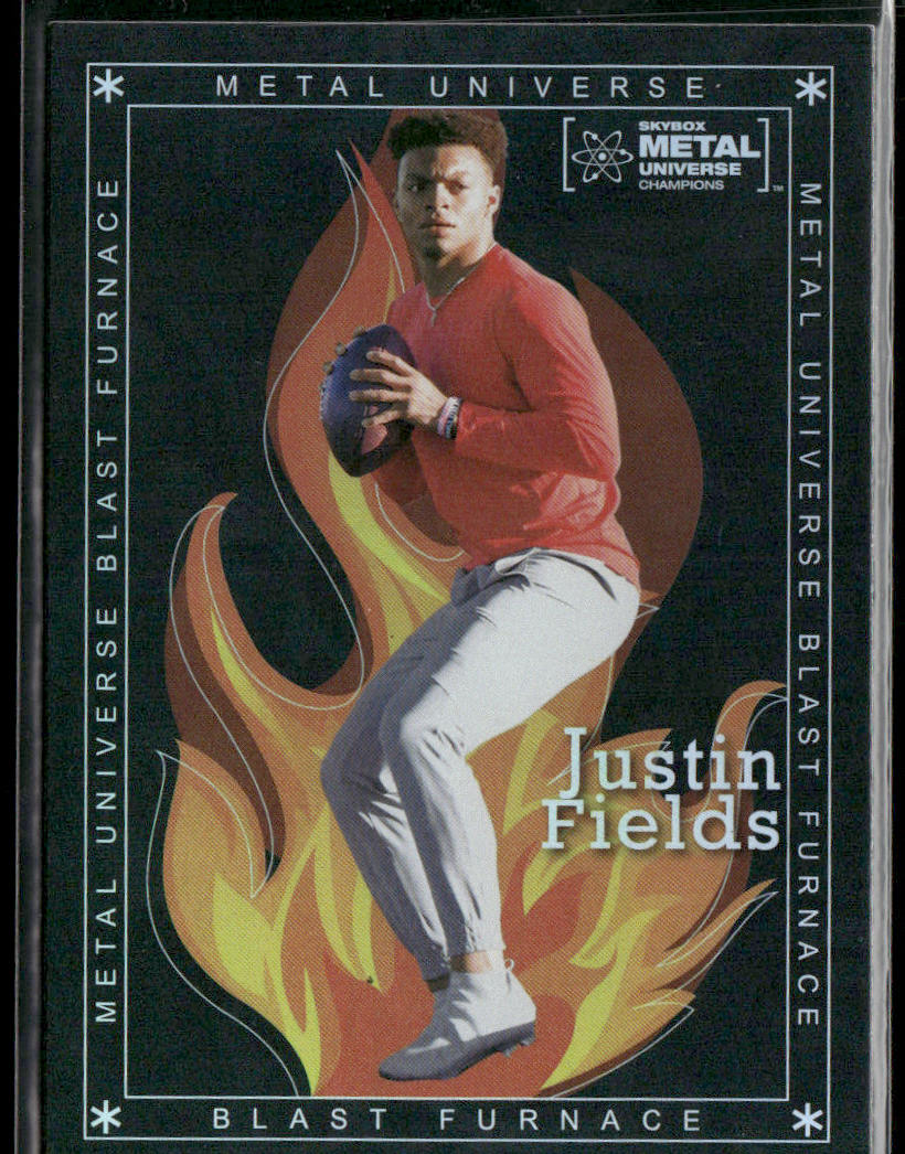 Justin Fields 2021 SkyBox Metal Universe Champions Blast Furnace #BF-6
