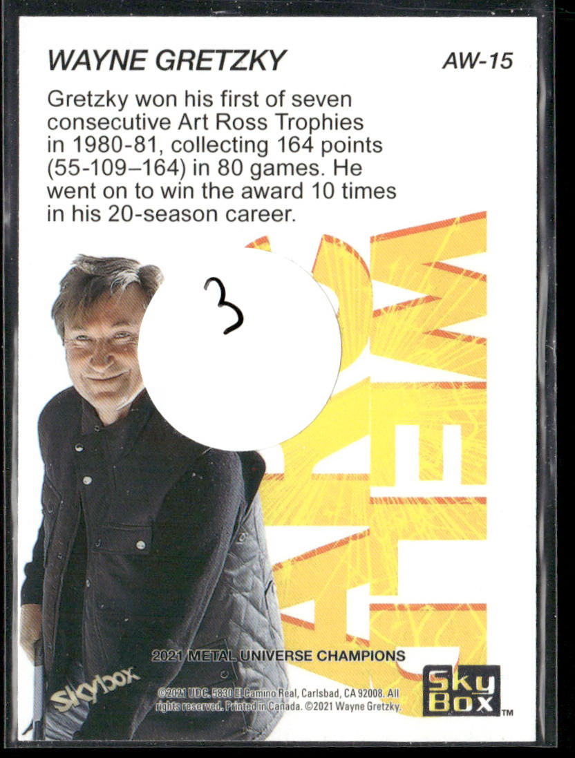 Wayne Gretzky 2021 SkyBox Metal Universe Champions Arc Weld #AW-15
