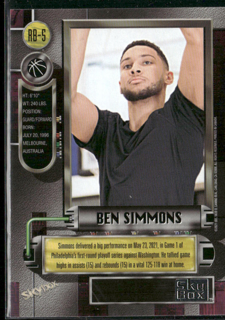 Ben Simmons 2021 SkyBox Metal Universe Champions 1997-98 Retro #RB-5