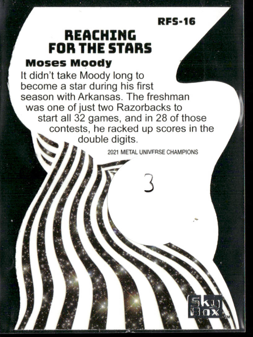 Moses Moody 2021 SkyBox Metal Universe Champions Reaching for the Stars #RFS-16