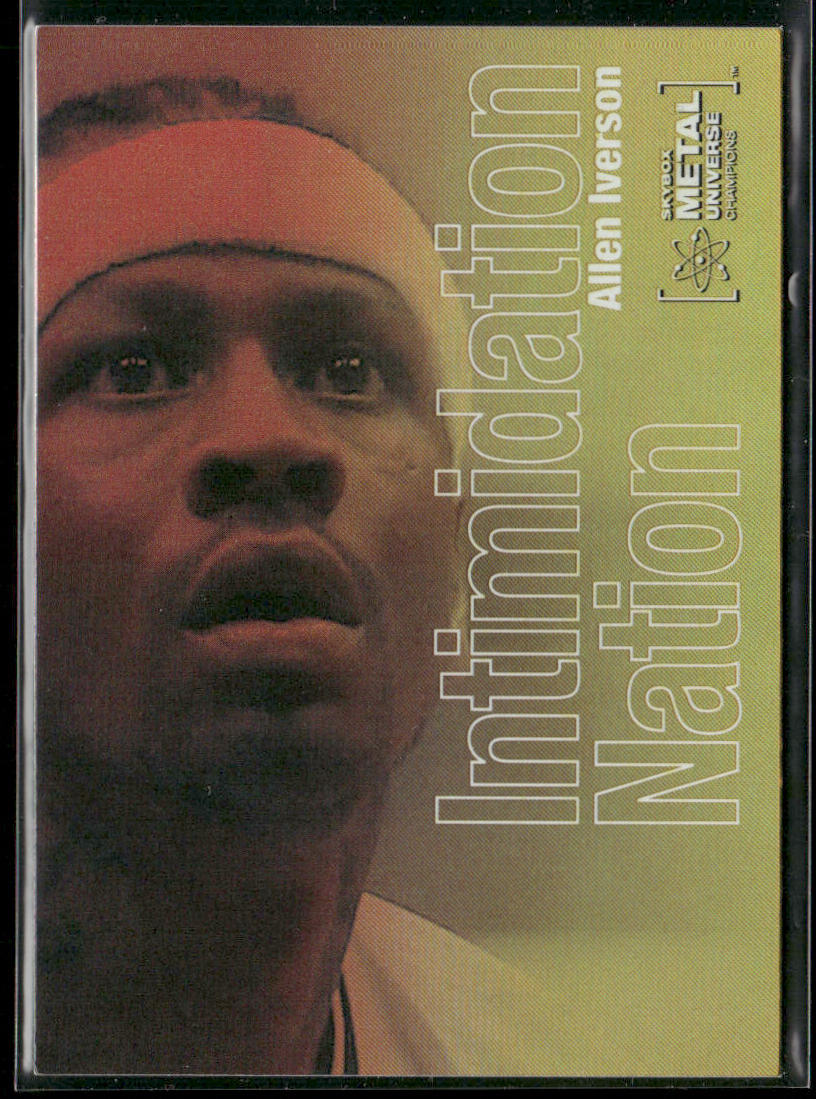 Allen Iverson 2021 SkyBox Metal Universe Champions Intimidation Nation #IN-3