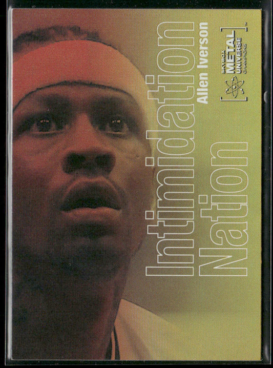 Allen Iverson 2021 SkyBox Metal Universe Champions Intimidation Nation #IN-3
