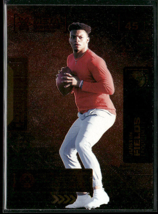 Justin Fields 2021 SkyBox Metal Universe Champions Copper #45