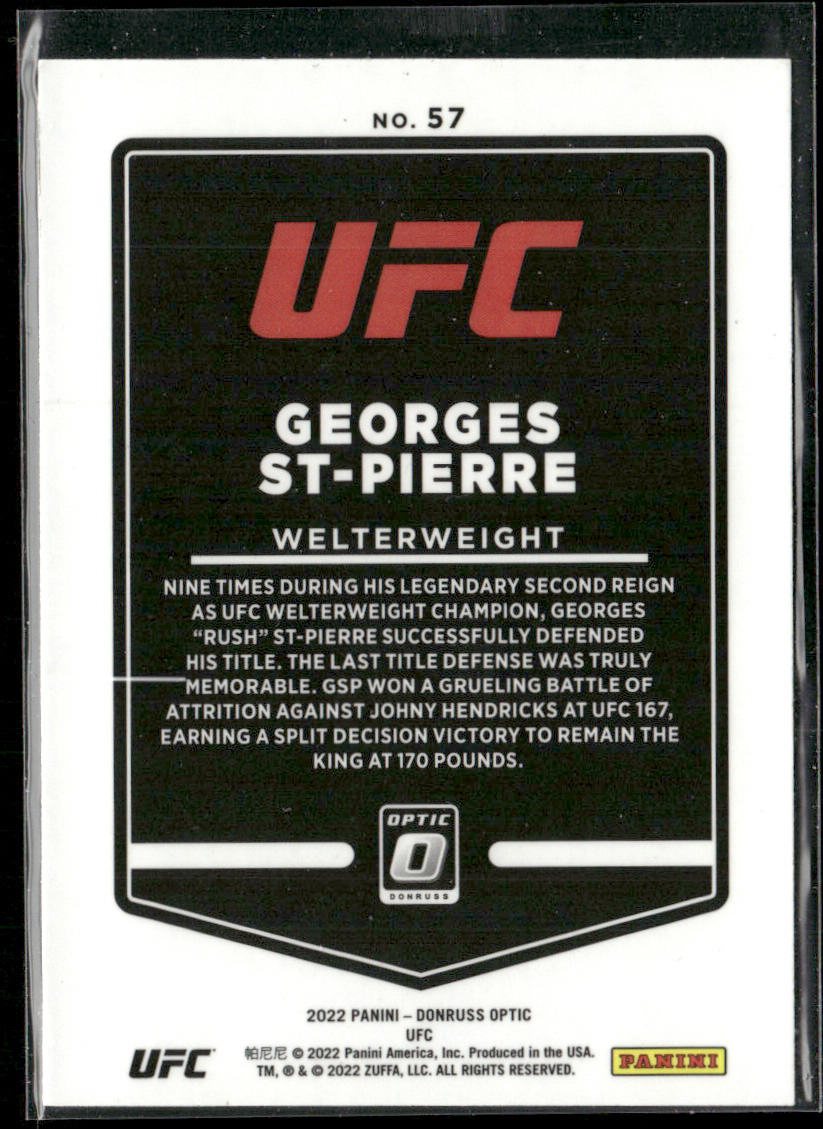 Georges St-Pierre 2022 Donruss Optic UFC #57