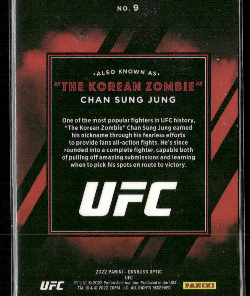 Chan Sung Jung 2022 Donruss Optic UFC Also Known As #9