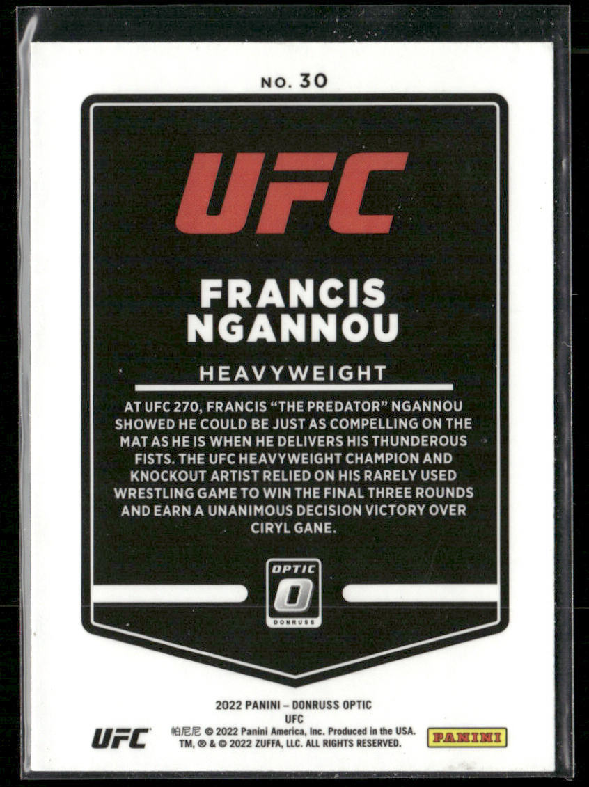 Francis Ngannou 2022 Donruss Optic UFC #30
