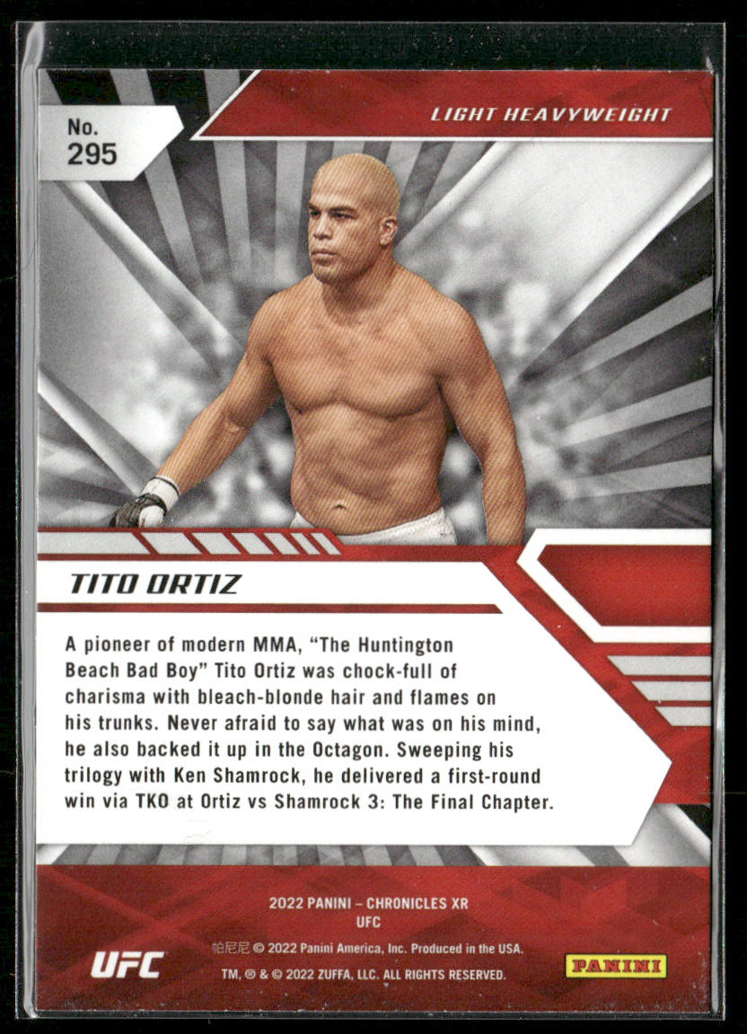 Tito Ortiz 2022 Panini Chronicles UFC #295