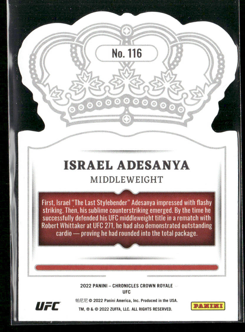 Israel Adesanya 2022 Panini Chronicles UFC #116