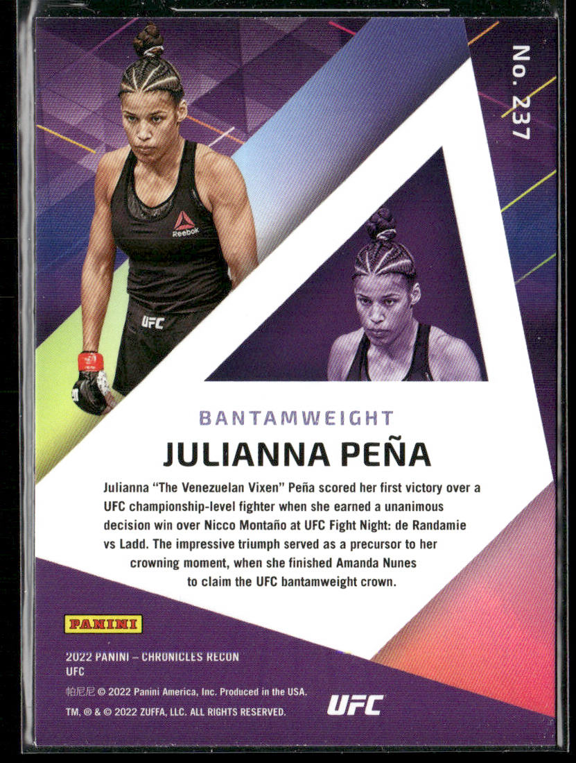 Julianna Pena 2022 Panini Chronicles UFC #237