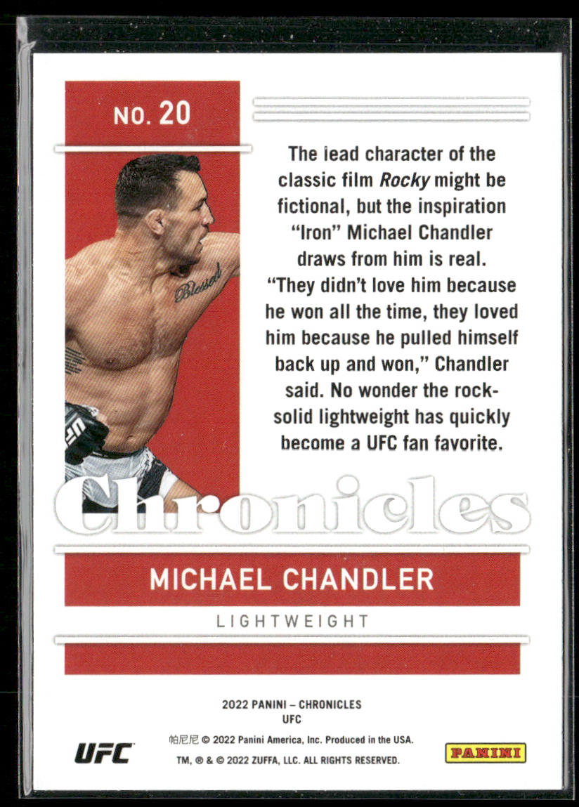 Michael Chandler 2022 Panini Chronicles UFC #20