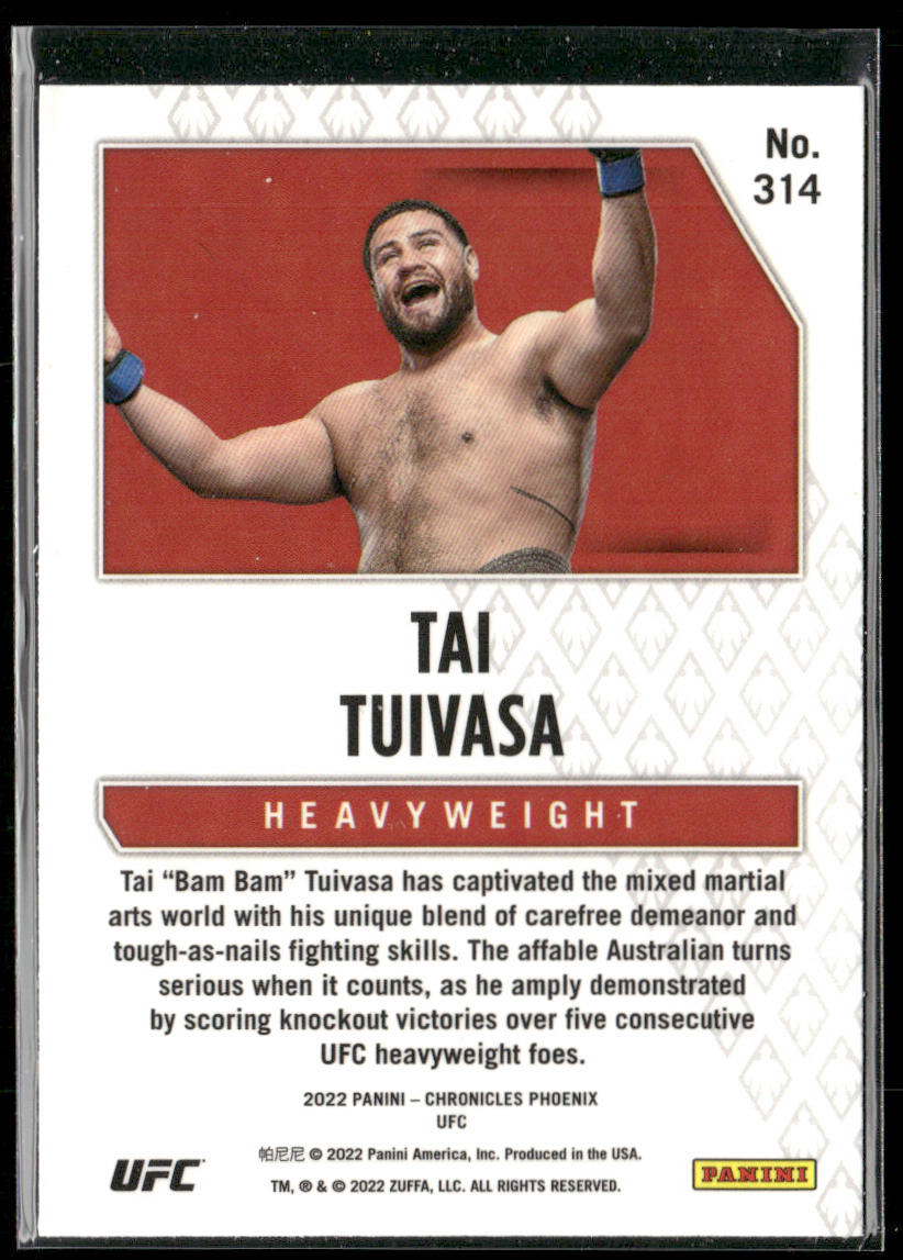 Tai Tuivasa 2022 Panini Chronicles UFC #314
