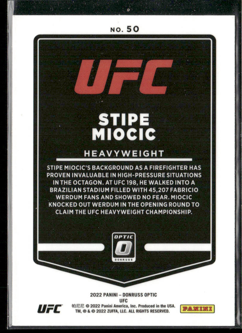Stipe Miocic 2022 Donruss Optic UFC Holo #50