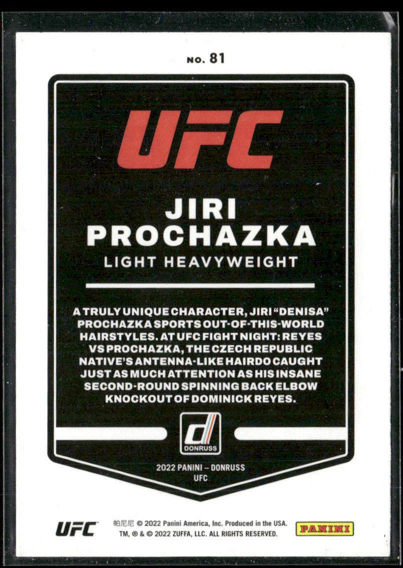 Jiri Prochazka 2022 Donruss UFC #81
