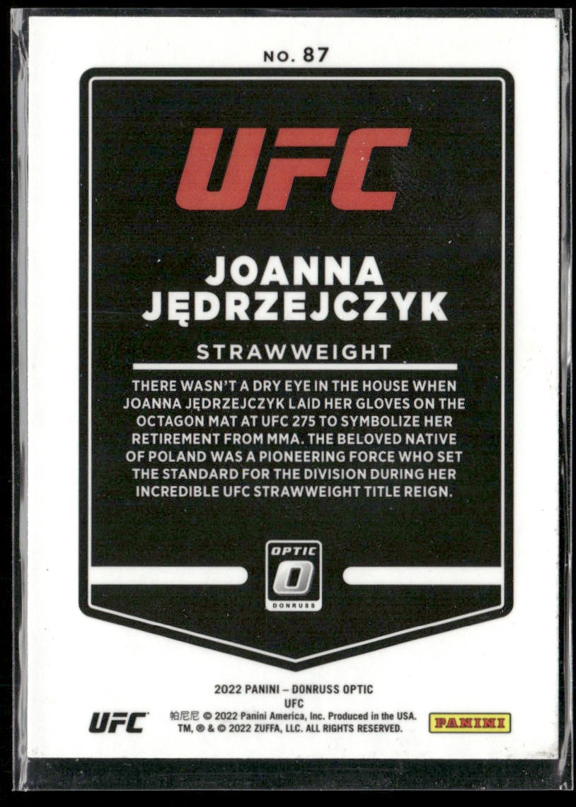 Joanna Jedrzejczyk 2022 Donruss Optic UFC #87
