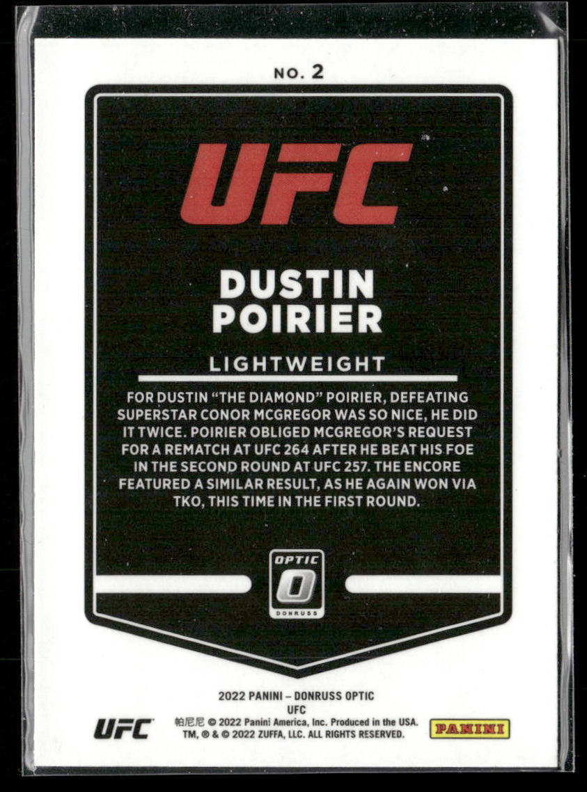 Dustin Poirier 2022 Donruss Optic UFC #2