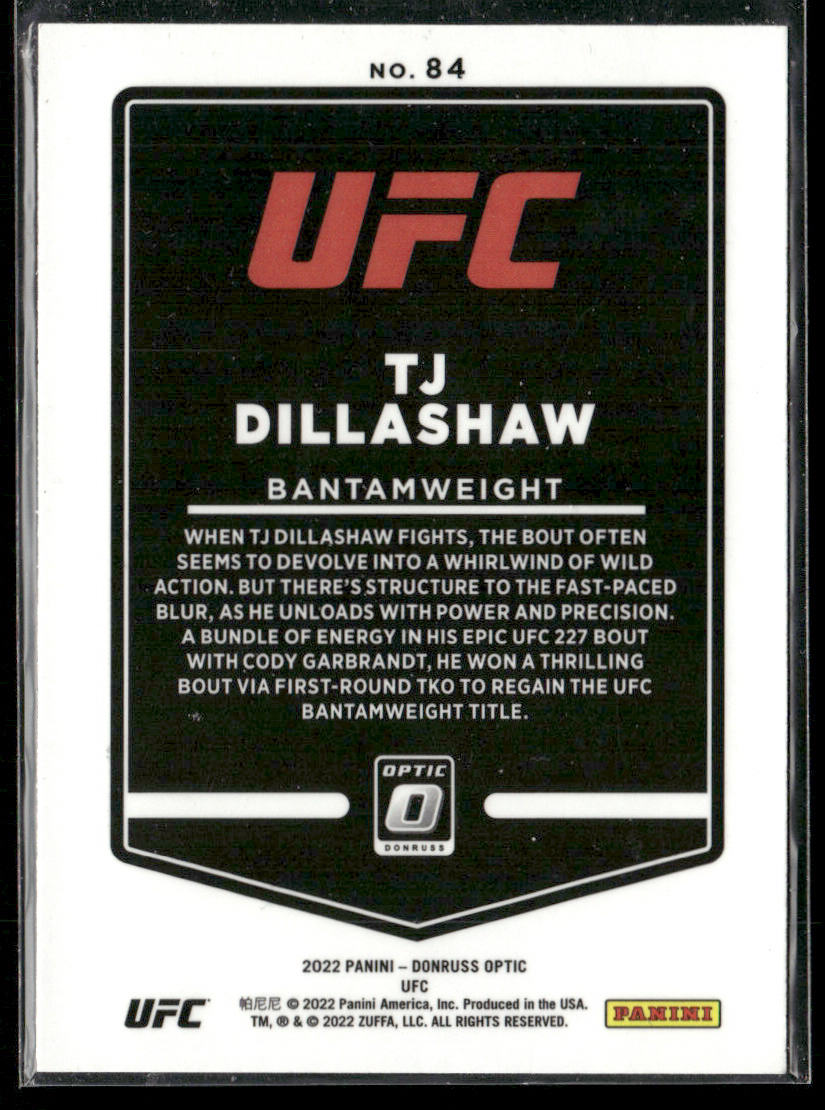 TJ Dillashaw 2022 Donruss Optic UFC #84