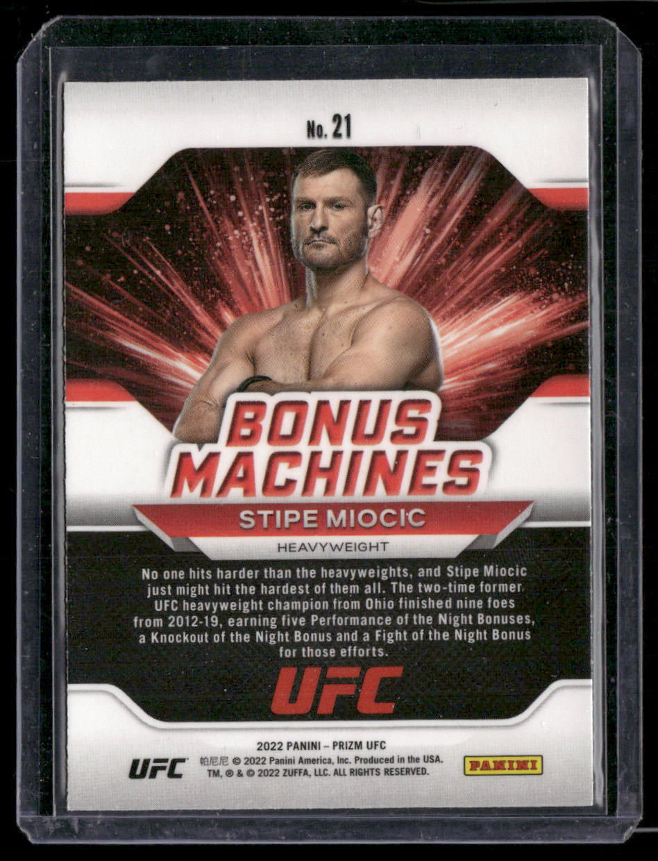 Stipe Miocic 2022 Panini Prizm UFC Bonus Machines #21