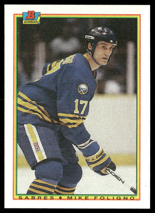 Mike Foligno 1990-91 Bowman #247 Buffalo Sabres