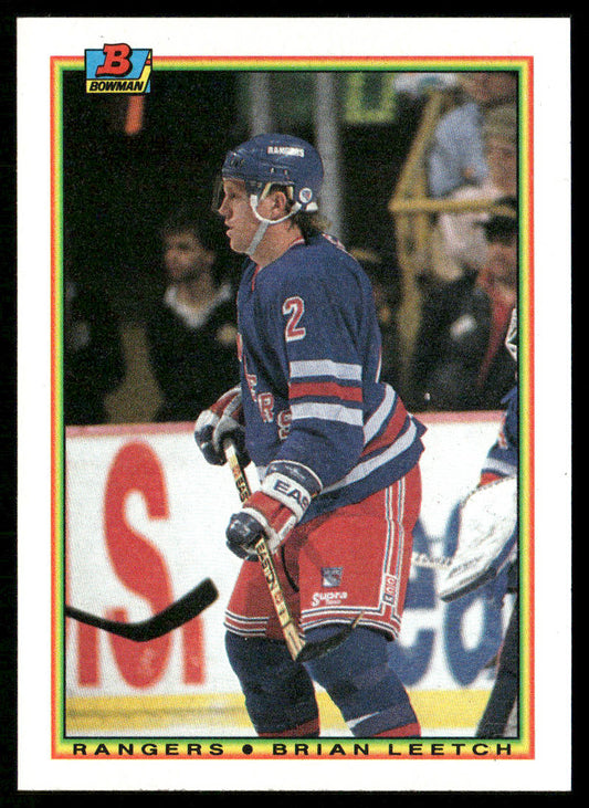 Brian Leetch 1990-91 Bowman #215b New York Rangers