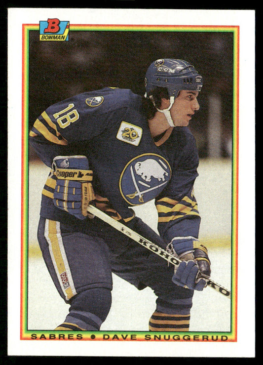 Dave Snuggerud 1990-91 Bowman #249 RC Buffalo Sabres