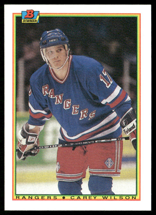 Carey Wilson 1990-91 Bowman #214 New York Rangers