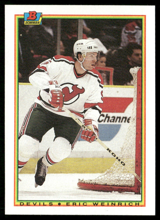 Eric Weinrich 1990-91 Bowman #90 RC New Jersey Devils