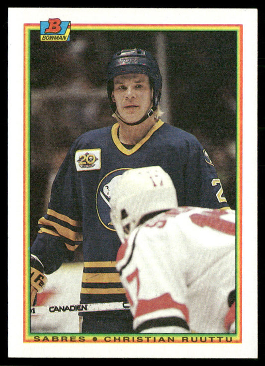 Christian Ruuttu 1990-91 Bowman #244 Buffalo Sabres