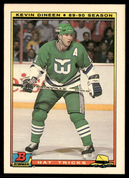 Kevin Dineen 1990-91 Bowman Hat Tricks #7 Hartford Whalers