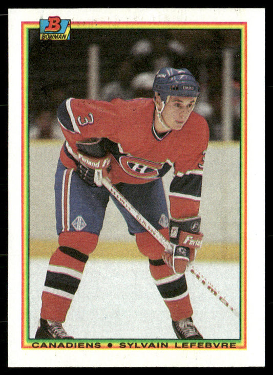 Sylvain Lefebvre 1990-91 Bowman #48 RC Montreal Canadiens