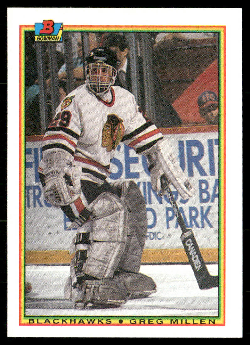 Greg Millen 1990-91 Bowman #3 Chicago Blackhawks