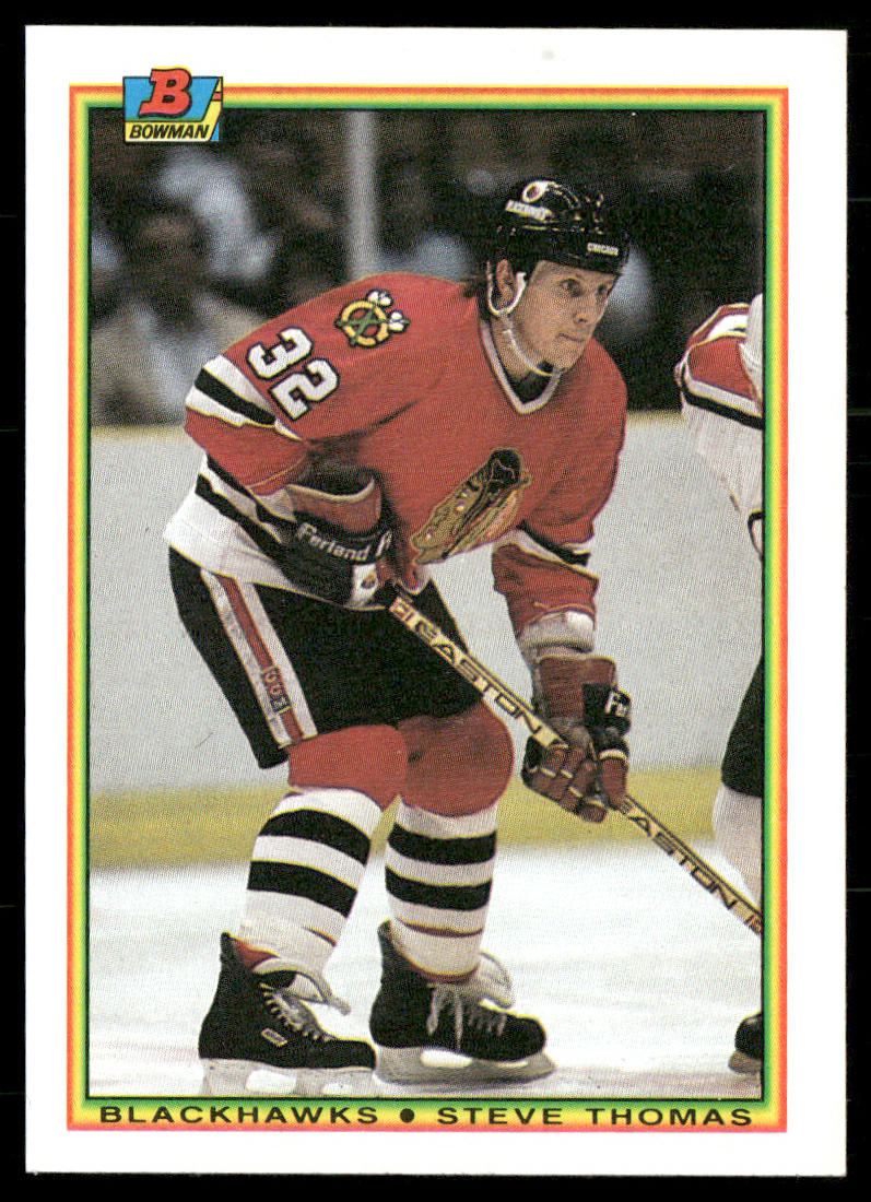 Steve Thomas 1990-91 Bowman #4 Chicago Blackhawks