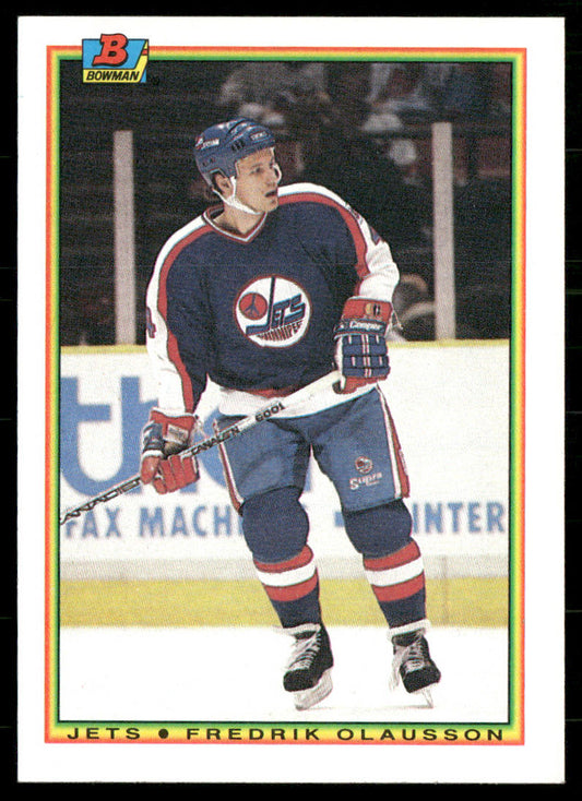 Fredrik Olausson 1990-91 Bowman #135 Winnipeg Jets