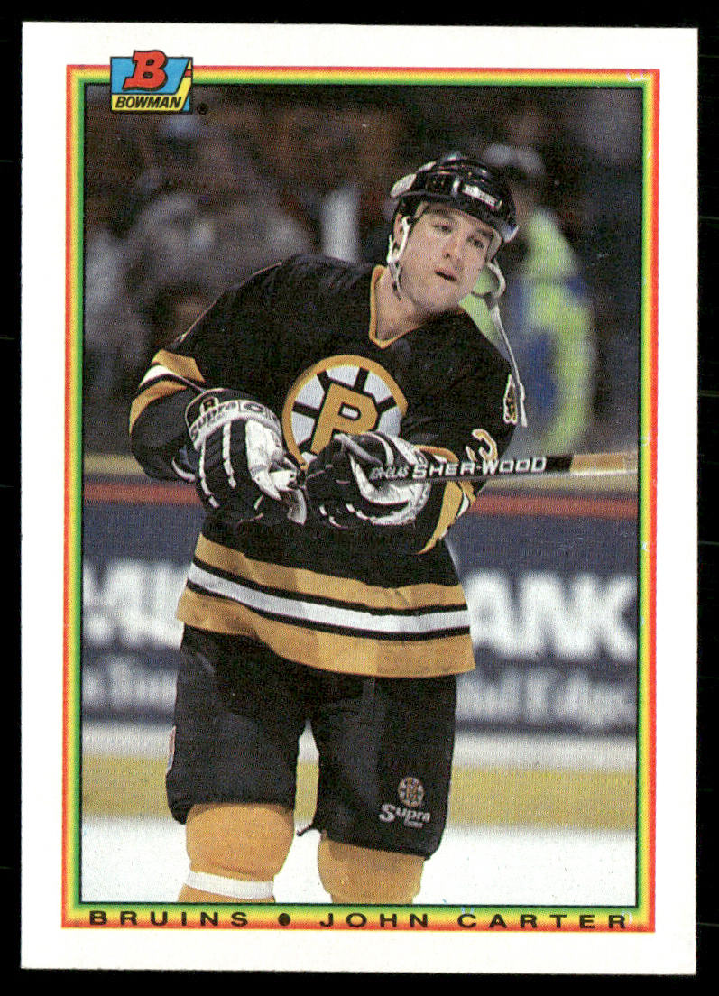 John Carter 1990-91 Bowman #39 RC Boston Bruins