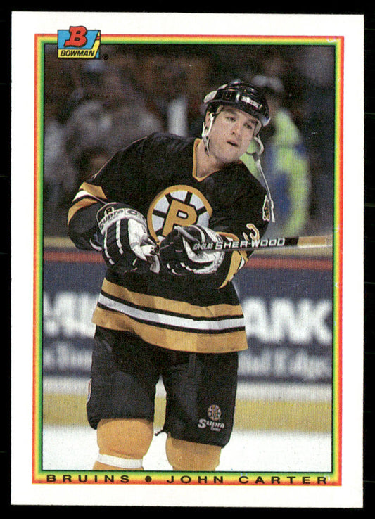 John Carter 1990-91 Bowman #39 RC Boston Bruins