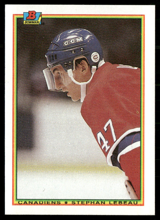 Stephan Lebeau 1990-91 Bowman #53 RC Montreal Canadiens