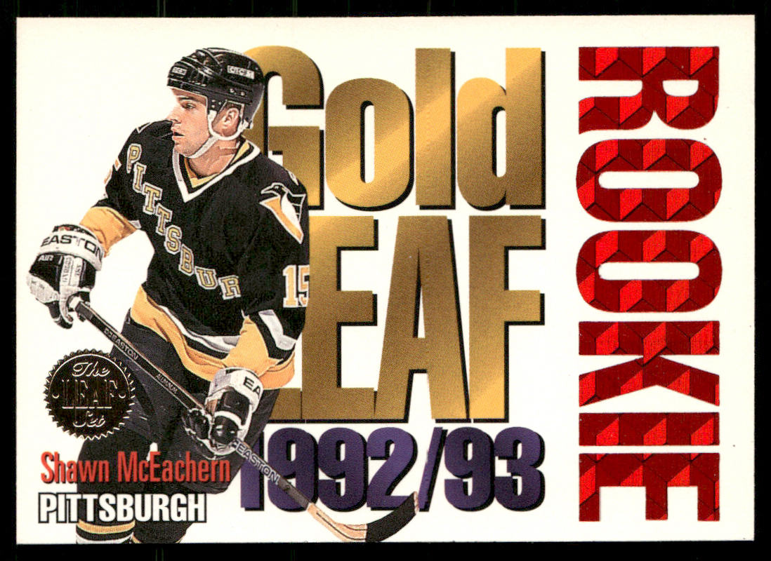 Shawn McEachern 1993-94 Leaf Gold Leaf Rookie #7 Pittsburgh Penguins